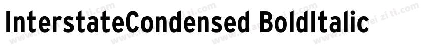 InterstateCondensed BoldItalic字体转换
